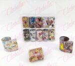 Papel foil París vintage para uñas,  en estuche de 13x10cm con 10 rollos aprox de 50x4cm, surtido
