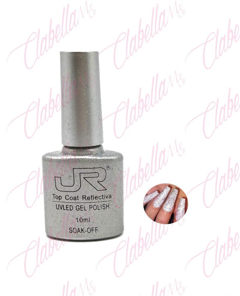Gel JR uv/led  top reflectivo para uñas 10ml por pieza