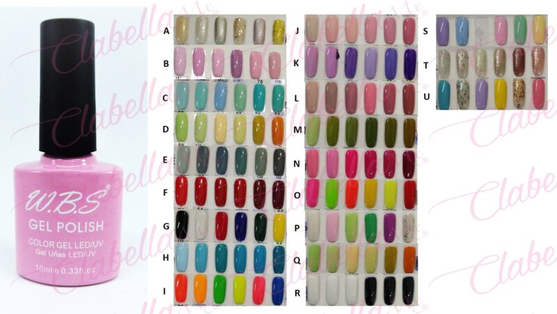 Geles WBS uv/led para uñas 6 piezas de 10ml por gama (PB) ESPECIFICAR :