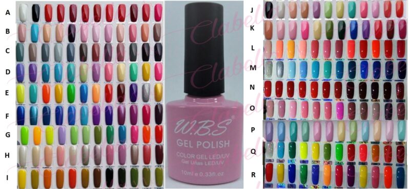 Geles WBS uv/led para uñas 12 piezas de 10ml por gama (PB) ESPECIFICAR :
