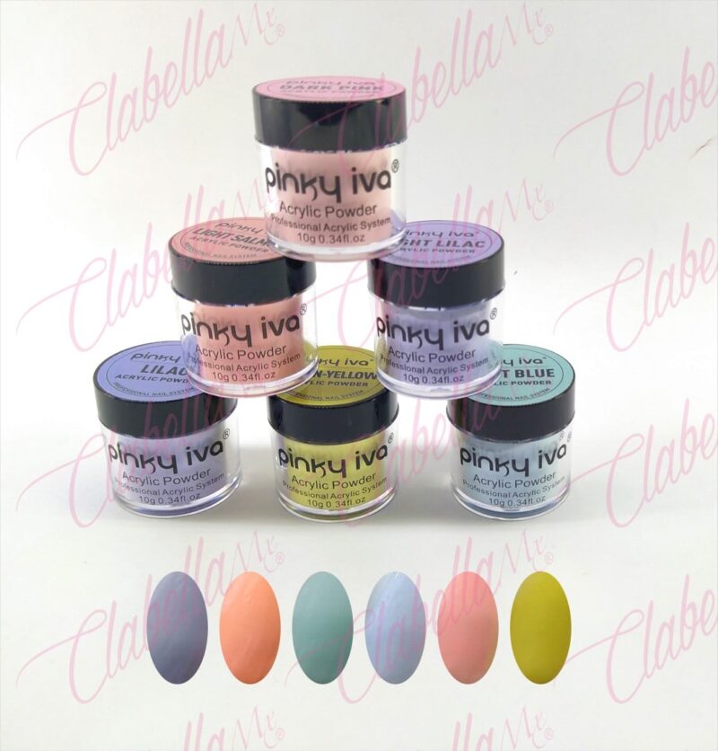Acrílico Pinky iva para uñas 6 piezas de 10gr-1/4oz por paquete. SZ-LQ8-C (Pb)