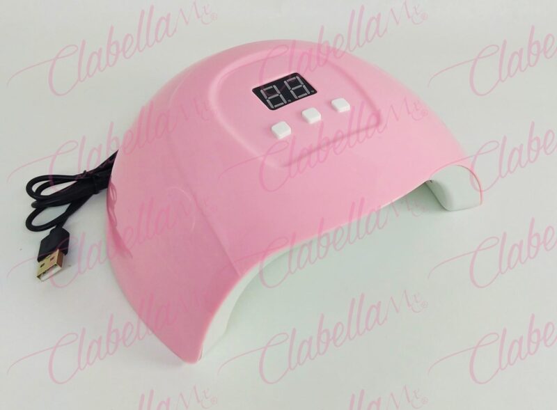 Lámpara estudiantil uv/led para secado de gel en uñas  36w con temporizador 30.60.90s, sensor y pantalla, aprox de 17.5x18.5cm con cable usb por pieza, (Oferta)