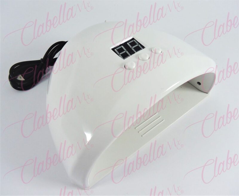 Lámpara estudiantil Dazzle uv/led  para secado de gel en uñas 36w con temporizador 30.60.90s, sensor y pantalla, aprox de 8.5x18cm con cable usb  por pieza