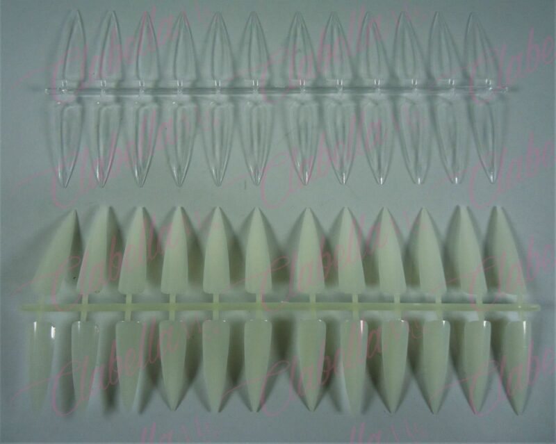 Muestrario para libro en forma STILETTO LARGO para exhibir 24 uñas por tira. (PB) ESPECIFICAR: