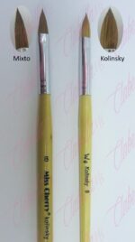 Pincel MISS CHERRY no kolinsky  con mango de madera, para uñas por pieza ESPECIFICAR: