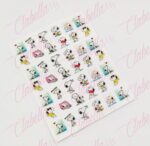 Decoración sticker SNOOPY para uñas aprox de 6.5x8.5cm por planilla, surtido