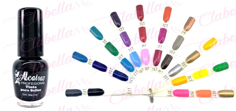 Tinta para sellos Fiusha Line para uñas 5 ml por pieza.