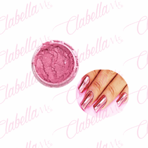 Efecto tipo ESPEJO COLOR ROSA (polvo metálico)  para uñas, frasco de 1/8 por pieza XXJ-YY3 no incluye aplicador, ni blister.(PB)