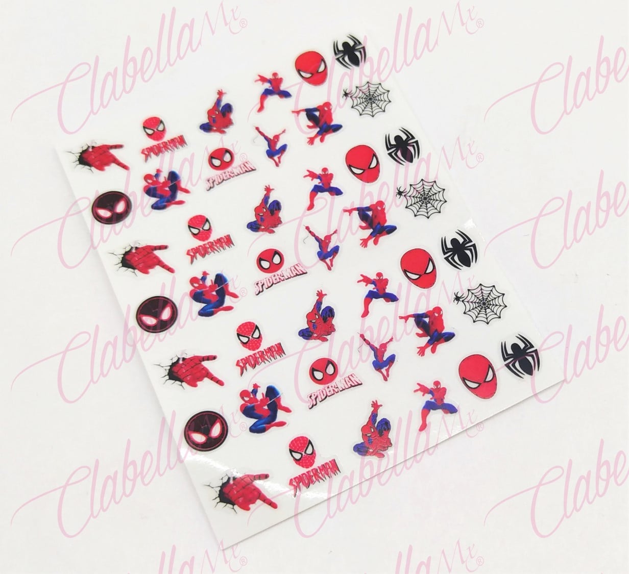 Decoración sticker Spiderman para uñas aprox de × por planilla,  surtido – Clabella