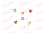 Decoración DIJES CORAZON 3D, de PLASTICO para uñas aprox de 1.1cm por pieza a granel, surtido (SIN cristal) (PB)