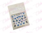 Decoración stickers tattoo normal MARIPOSAS para uñas aprox de 6.5x5cm por planilla, surtido sin blister (PB) (Oferta)