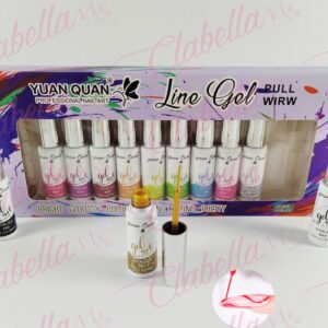 Gel Yuan Quan uv/led gama de colores básicos en forma de delineador para decorar uñas 12 piezas de 13 ml por estuche. A-L39