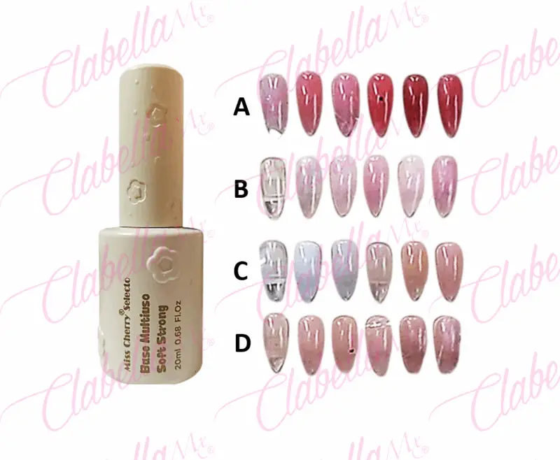 Geles Miss cherry uv/led Base Multiusos  para uñas  6 piezas de 20ml por gama 131MC12-45 ESPECIFICAR: