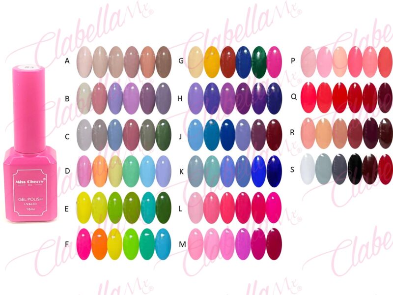 Geles Miss cherry uv / led para uñas 6 piezas de 16 ml por gama. 98MC-2356L (Miss cherry caja transparente, No yuan Quan)ESPECIFICAR: