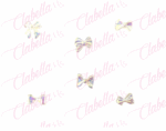 Decoración DIJES DE MOÑO CHICO TORNASOL 3D DE PLÁSTICO para uñas aprox 1X.5cm por pieza a granel, surtido 78GG7-101