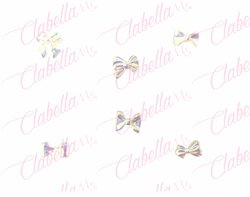Decoración DIJES DE MOÑO CHICO TORNASOL 3D DE PLÁSTICO para uñas aprox 1X.5cm  por pieza a granel, surtido 78GG7-101
