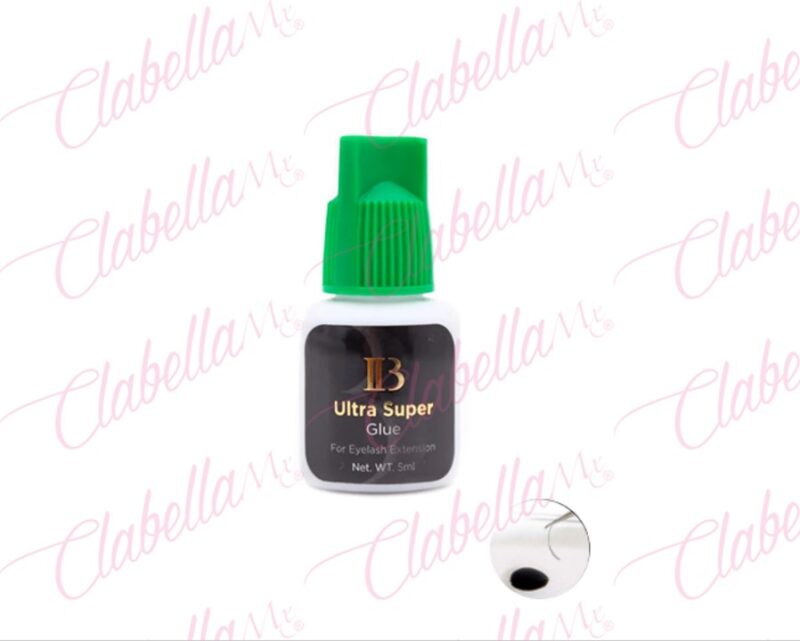 Pegamento - adhesivo negro profesional ULTRA SUPER IB para extensión de pestañas, tiempo de secado 2 segundos,  5ml por pieza