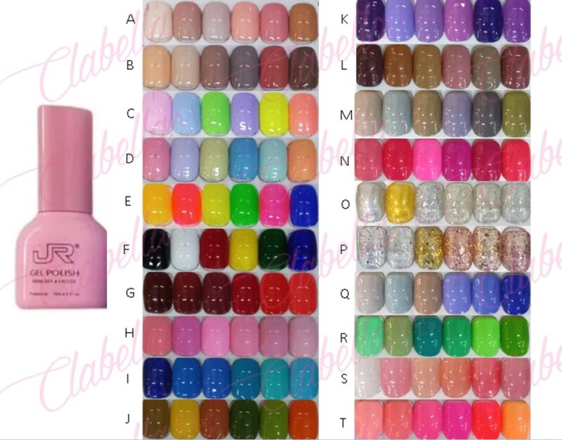 Geles JR uv / led para uñas 6 piezas de 15 ml por gama. 8A-137 (PB) ESPECIFICAR: