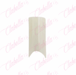 Tips CURVA C para uñas aprox tamaño del tip 1.6 a 2.2cm de largo en estuche rígido con 500 piezas. (Puede venir en sobre) ESPECIFICAR