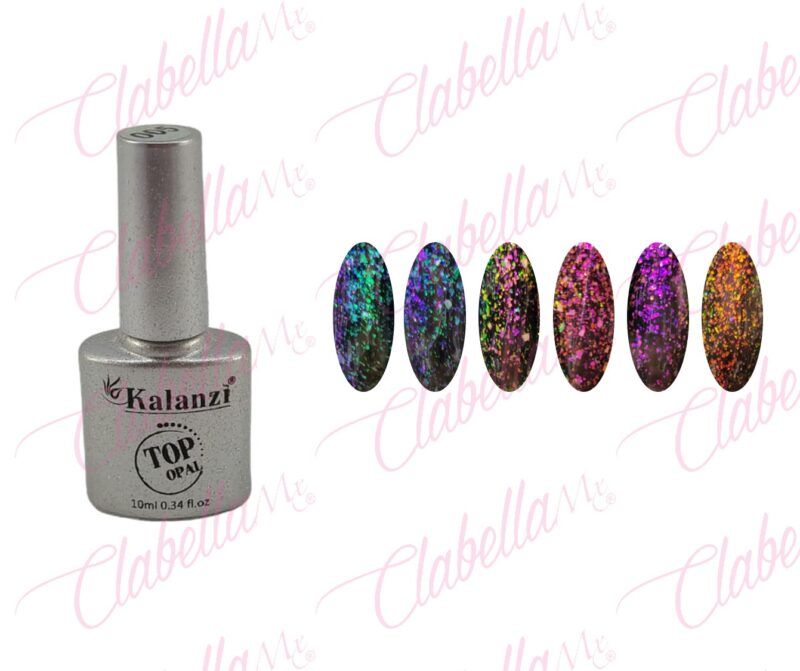 Geles Kalanzi uv/led  Top opal (Hojuelas camaleón) para uñas 6 piezas de 10ml por gama KLZ-Q078