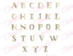 Decoración DIJES DE LETRAS CON CRISTAL  para uñas aprox de 6mm por pieza :ESPECIFICAR: