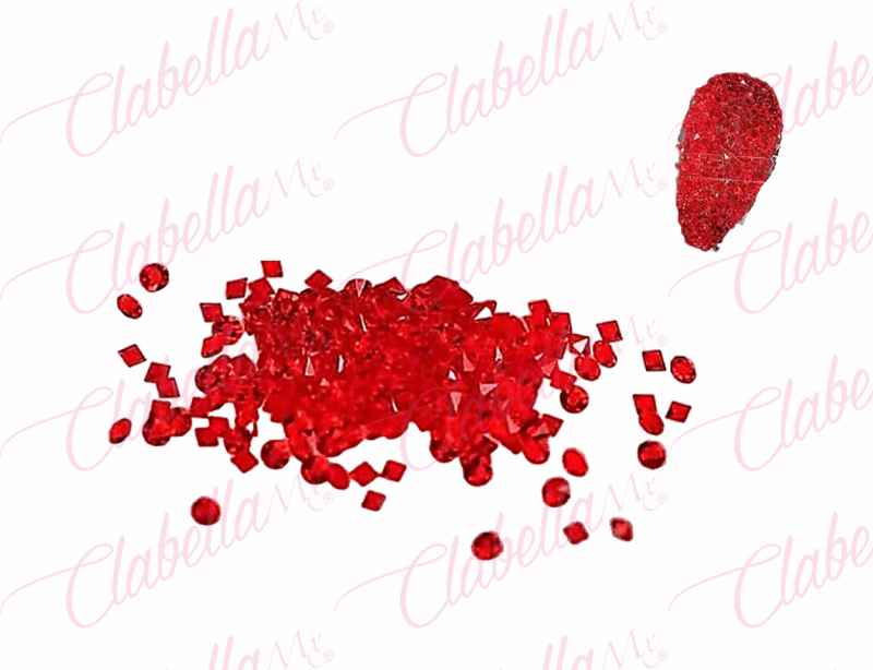 Decoración PIXIE ROJO para uñas aprox 800 piezas por sobre (Sin blister)