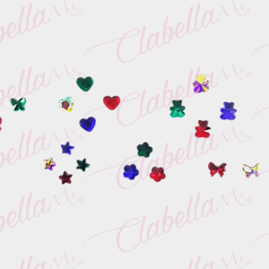 Decoración DIJES DE CRISTAL para uñas aprox de .5X.5cm por pieza a granel, (PB) ESPECIFICAR: