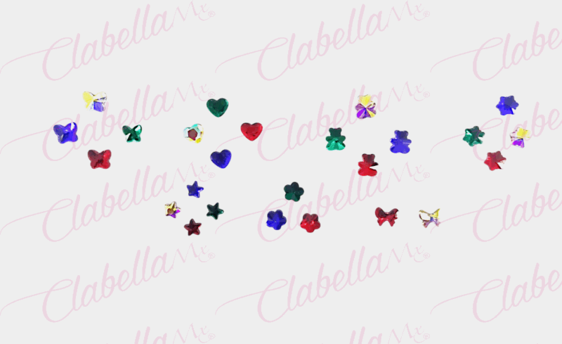 Decoración DIJES DE CRISTAL para uñas aprox de .5X.5cm por pieza a granel, (PB) ESPECIFICAR: