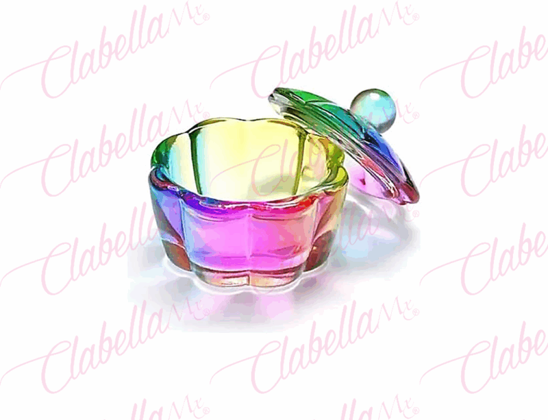 Godete tornasol con tapa para liquidos de uñas aprx de 4x4x4cm por pieza, surtido OFERTA