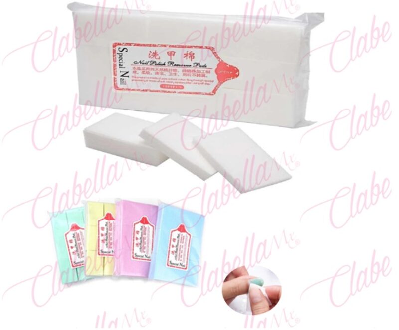 GASAS libres de pelusa BLANCAS para limpiar residuos en uñas 500 piezas aprox de 4x6cm por paquete