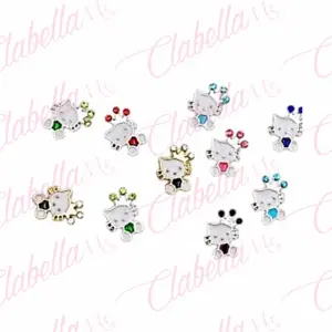 Decoración DIJE DE HELLO KITTY para uñas aprox de 1cm por pieza, a granel, surtido MG-DIBO17