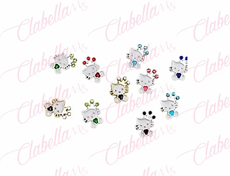 Decoración DIJE DE HELLO KITTY para uñas aprox de 1cm por pieza, a granel, surtido MG-DIBO17
