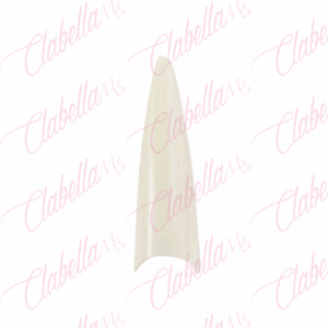 Tips STILETTO EXTRALARGO (PUNTA DE LANZA) para uñas aprox tamaño del tip 2.8 a 3.8cm de largo en ESTUCHE BLANDO con 100 piezas. (La sonrisa puede variar) (Oferta) (Presentación WG)ESPECIFICAR: