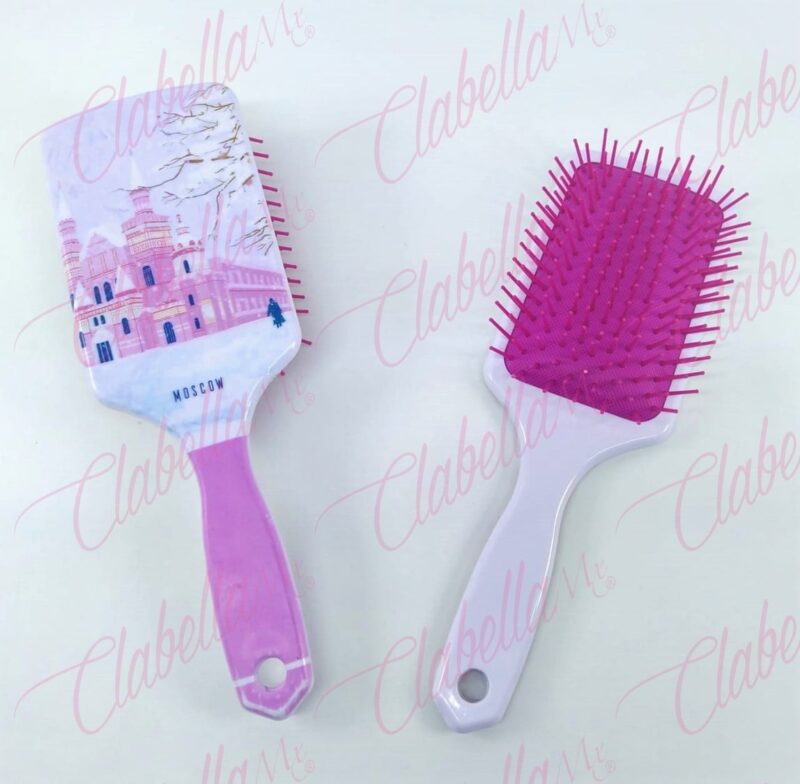 Cepillo grande decorado para cabello aprox de 14x8cm por pieza, surtido