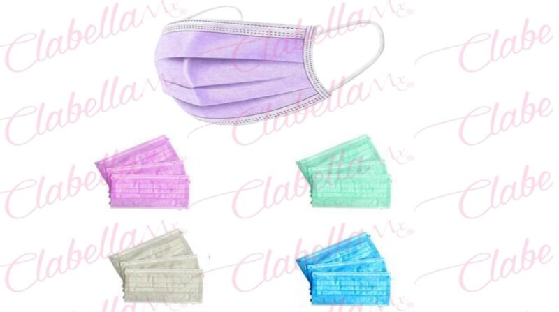 Cubrebocas tripaca desechables de colores 50 piezas aprox de 15x10cm por paquete, a granel ESPECIFICAR: