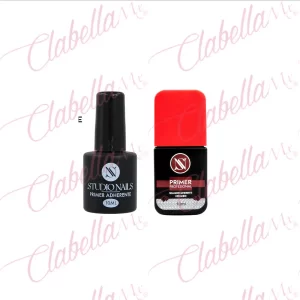Primer Professional CON ÁCIDO  Studio Nails  para aumentar la adherencia y con ello la duración de gel, esmalte, polygel, acrílico, etc., en uñas naturales, 10ml por pieza. Se recomienda usar después de nivelador o regulador de PH y deshidratador o adherente para mejores resultados. 