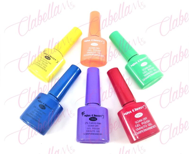 Geles Miss Cherry uv/led  Gama Q para uñas 6 piezas de 10ml por gama, 43MC-820Q Nota: Sólo mitad de gama