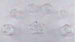 Godete de CRISTAL CON TAPA para liquidos de uñas aprox de 3.5x4x4cm  por pieza, surtido