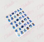 Decoración sticker COME GALLETAS para uñas aprox de 6.5x8.5cm por planilla, surtido