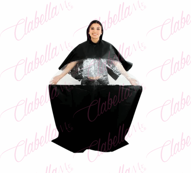 Cubridor - Capa  negro de tela vistacel para estilistas por pieza, CUVR