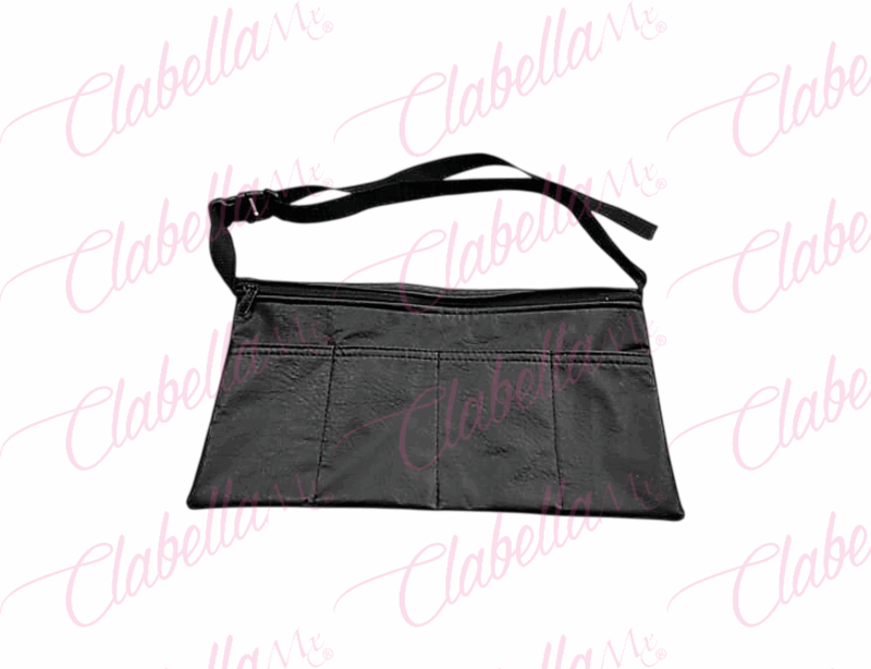 Mandil negro cangurera vini-piel porta herramienta, para estilistas y barbero por pieza, surtido MAC (PB)