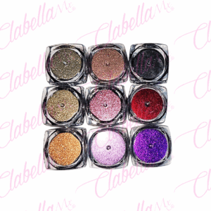 Efecto ESPEJO varios colores para uñas  en frasco de 1/8 por pieza (PB) (CON TAPA NEGRA) ESPECIFICAR:
