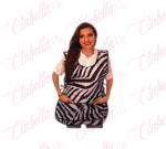 Bata blanco con negro, porta herramientas para estilistas por pieza, (PB) ESPECIFICAR: