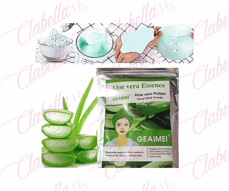 Mascarilla en polvo de ALOE VERA para hidratar, limpiar, refrescar la piel, dejandola suave y vibrante 200gr por pieza. (PB)