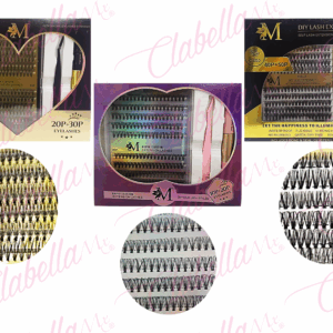 Kit  para  Extension de pestaña MAY contiene: 1 blister de pestaña mixta con 240 racimos, 1 pinza doble con peine para pestañas y 1 Primer con pegamento negro (pb) ESPECIFICAR: