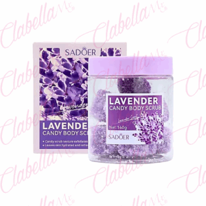 Exfoliante SADOER Corporal de arena con aroma a lavanda, limpia profundamente, elimina la grasa y celulas muertas de la piel dejandola suave y brillante, (se disuelve con agua) aprox 140g por pieza