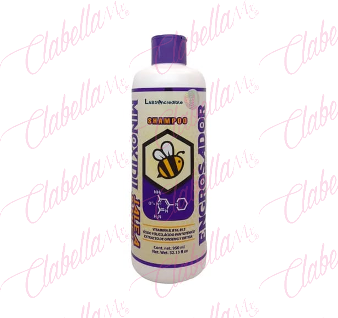 Shampoo Incredible Minoxidil Jalea Miel Engrosador Vitamina Un cabello fresco, más vital y manejable en pocos pasos 950ml por pieza
