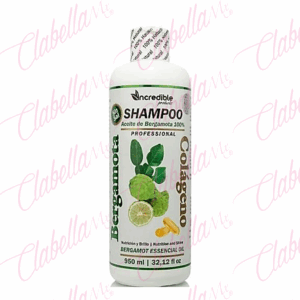 Shampoo Incredible Bergamota Y Colageno Brillo Nutricion Shampo Profesional, dejando el cabello fuerte sedoso y suave, 950ml por pieza