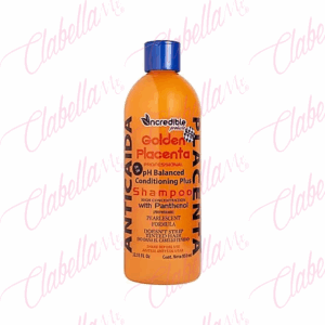 Shampoo Incredible Anticaida Placenta Golden, disminuye la caída del cabello,dermatológicamente testeado, 950ml por pieza