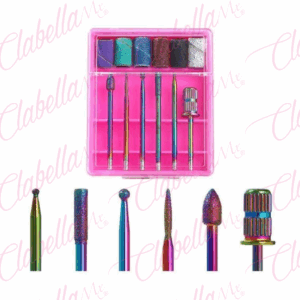 Set de puntas-brocas-fresas RUSAS TORNASOL para pulidor-Drill de uñas con 12 piezas, surtido
